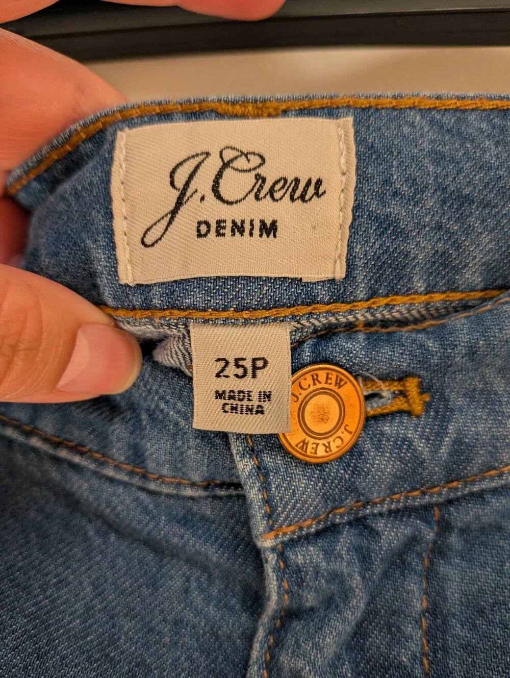 J.Crew Light Feel Wide Leg Cropped Jeans  Organic Cotton Blend Size 25 Petite